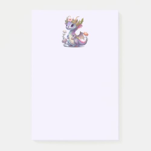 Beautiful Dragon with Elegant Crown Post_it Notes