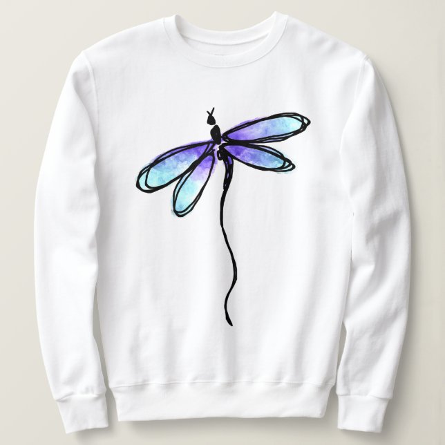 Beautiful Dragonfly Abstract Art to Wear Sweatshirt (Design Front)