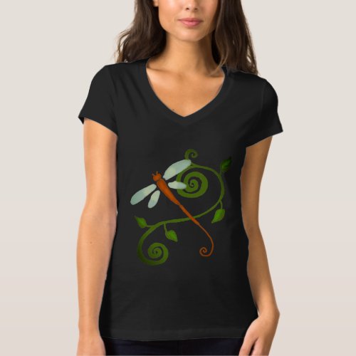 Beautiful Dragonfly Abstract Art to Wear T_Shirt