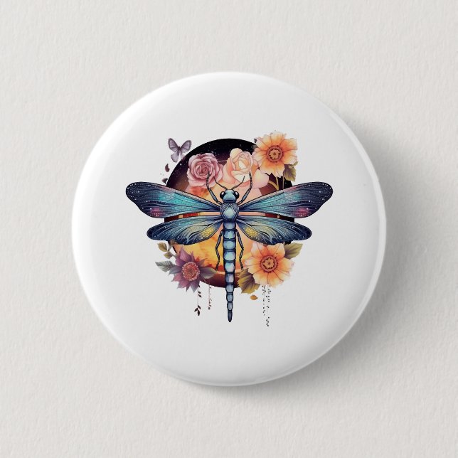 Beautiful Dragonfly Button (Front)