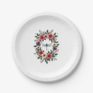 Beautiful Dragonfly Watercolor Art Insect Lover Ea Paper Plates
