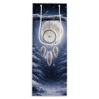Beautiful Dreamcatcher in the Snow Wine Gift Bag