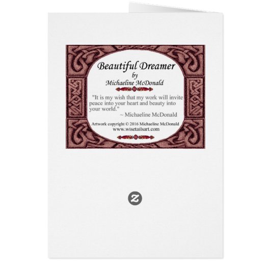 Beautiful Dreamer - Maine Coon Cat Card (Back)