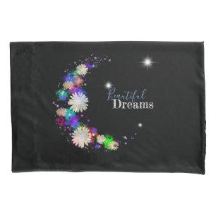 Beautiful dreams modern daisies watercolor swirls pillow case