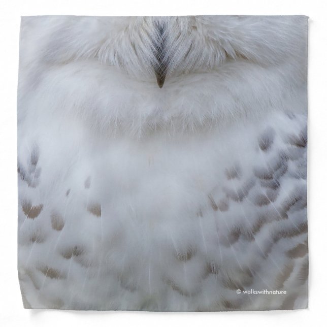 Beautiful, Dreamy and Serene Snowy Owl Bandana (Front)