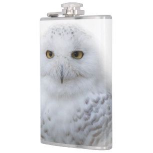 Beautiful, Dreamy and Serene Snowy Owl Flask