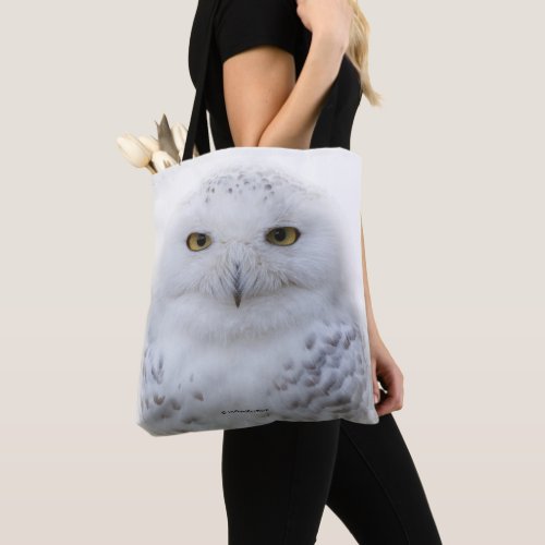 Beautiful Dreamy and Serene Snowy Owl Tote Bag