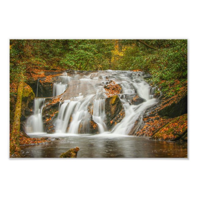 Beautiful Dukes creek waterfall in N. Georgia Photo Print (Front)
