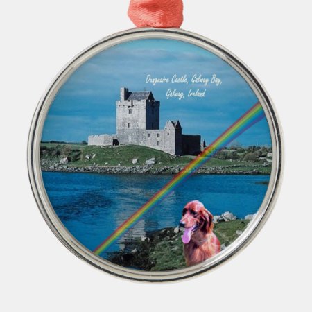 Beautiful Dunguaire Castle View Galway Bay Ireland Metal Ornament