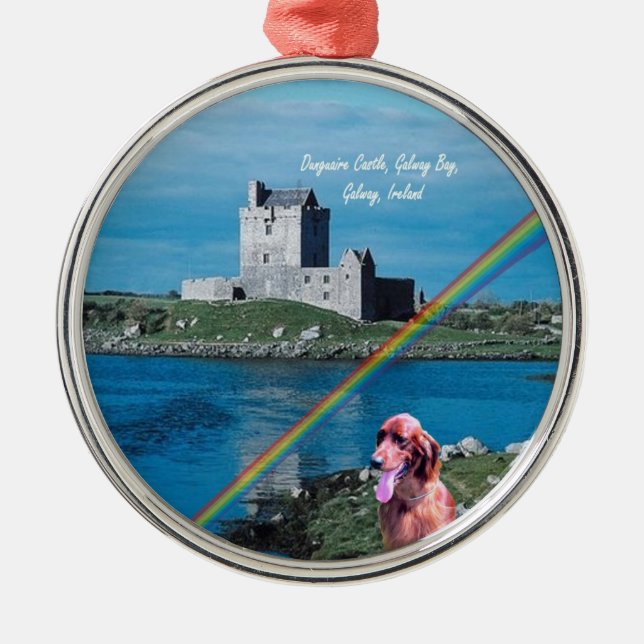Beautiful Dunguaire Castle View Galway Bay Ireland Metal Ornament (Front)