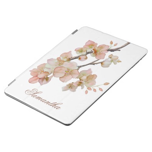 Beautiful dusty orange floral watercolor blossoms  iPad air cover
