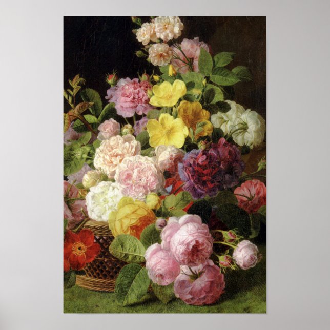 Beautiful Dutch Mixed Flowers Still Life Poster (Front)