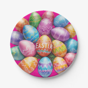 Beautiful Dyed Easter Egg Design  Paper Plates
