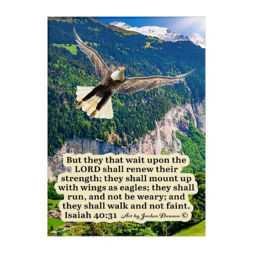 Beautiful Eagle Scripture Isaiah 4031 Acrylic Print