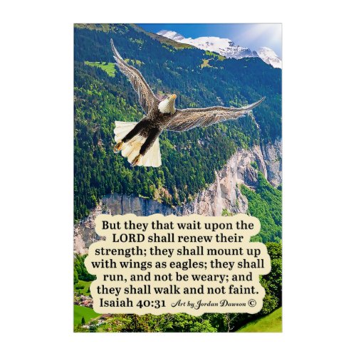 Beautiful Eagle Scripture Isaiah 4031 Acrylic Print