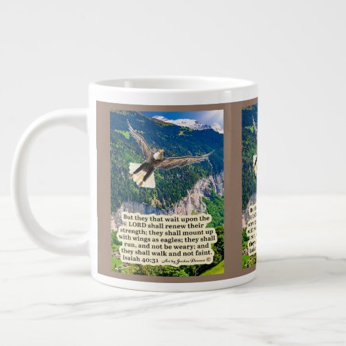 Beautiful Eagle Scripture Isaiah 4031 Giant Coffee Mug