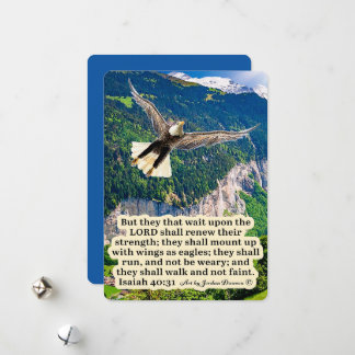 Beautiful Eagle Scripture Isaiah 40:31 Holiday Card