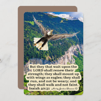 Beautiful Eagle Scripture Isaiah 40:31 Holiday Card