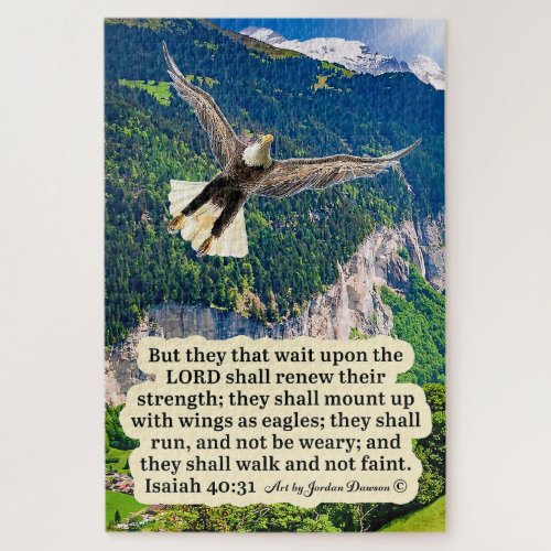 Beautiful Eagle Scripture Isaiah 4031 Jigsaw Puzzle