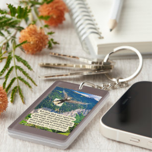 Beautiful Eagle Scripture Isaiah 40:31 Keychain