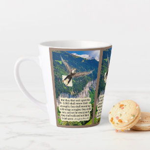Beautiful Eagle Scripture Isaiah 40:31 Latte Mug