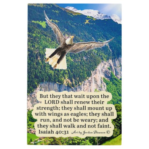 Beautiful Eagle Scripture Isaiah 4031  Metal Print