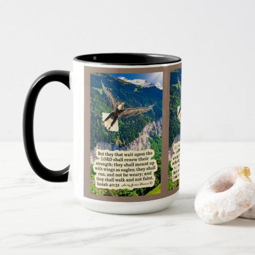 Beautiful Eagle Scripture Isaiah 4031  Mug