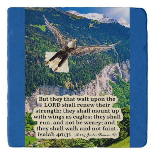 Beautiful Eagle Scripture Isaiah 4031 Trivet