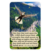 Beautiful Eagle Scripture Magnet Isaiah 40:31