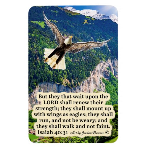 Beautiful Eagle Scripture Magnet  Isaiah 4031