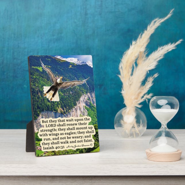 Beautiful Eagle Scripture Plaque Isaiah 40:31 (Side)