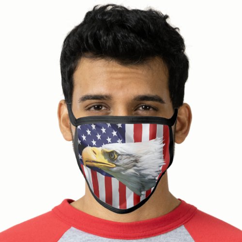 Beautiful Eagle The American Flag Patriotic Face Mask