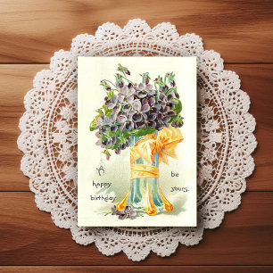 Beautiful Early 1900's Vintage Birthday Greeting Postcard
