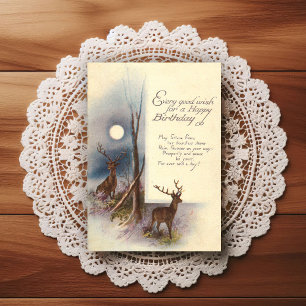Beautiful Early 1900's Vintage Birthday Greeting Postcard
