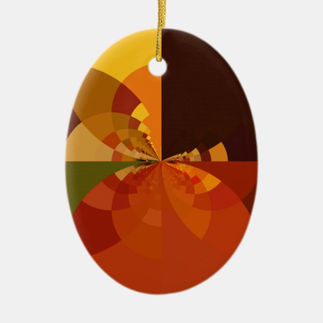 Beautiful Earth Abstract Art Print Ceramic Ornament (Front)