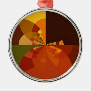 Beautiful Earth Abstract Art Print Metal Ornament