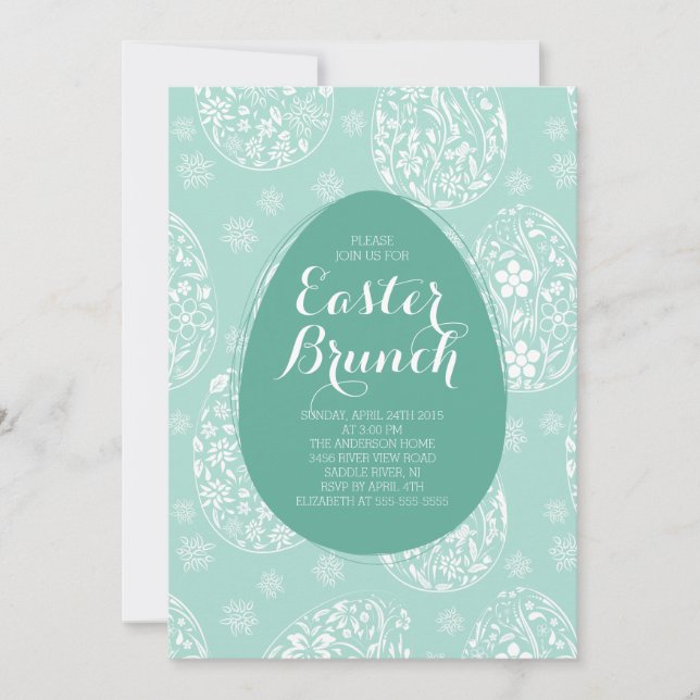 Beautiful Easter Brunch Dinner Party Invitation (Front)