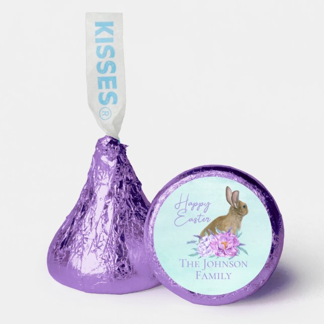 Beautiful Easter Bunny Pastel Custom Party Hershey®'s Kisses® (Front)
