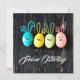 Beautiful Easter days and colorful eggs Holiday Card