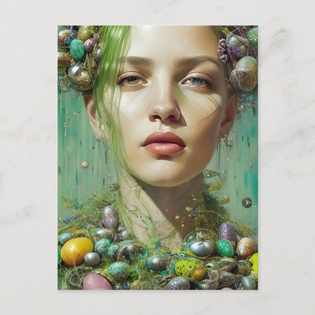 Beautiful Easter Goddess  Postcard (Front)