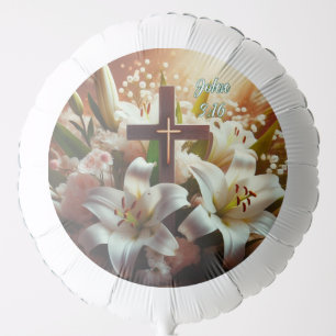 Beautiful Easter lily cross Balloon
