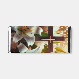 Beautiful Easter lily cross Hershey Bar Favors