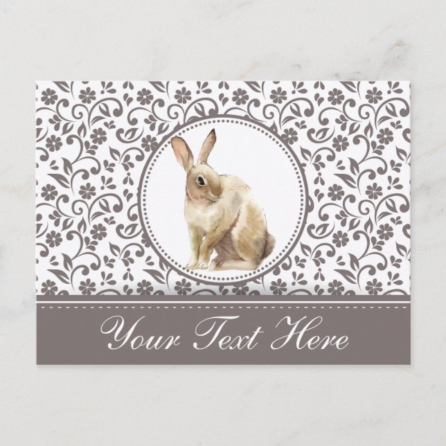 Beautiful Easter Rabbit personalized Postcard (Front)