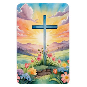 Beautiful Easter Watercolor Art Magnet