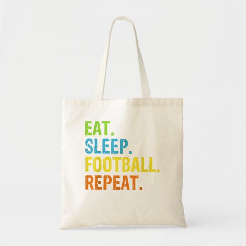 Beautiful Eat Sleep Football Repeat Gift Funny Tote Bag