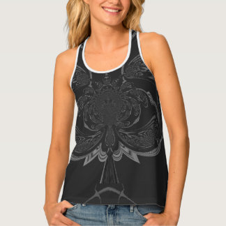 Beautiful Edgy Black gray Pattern T design Tank Top
