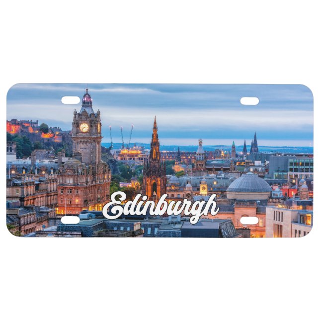 Beautiful Edinburgh, Scotland, United Kingdom License Plate (Front)