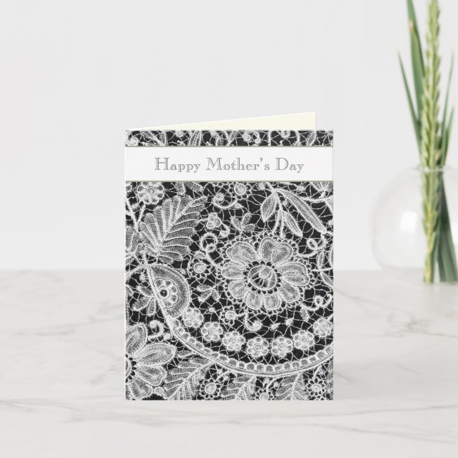 Beautiful Editable Lace Card (Front)