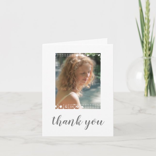 Beautiful Editable Photo Graduation | Thank You Card (Front)