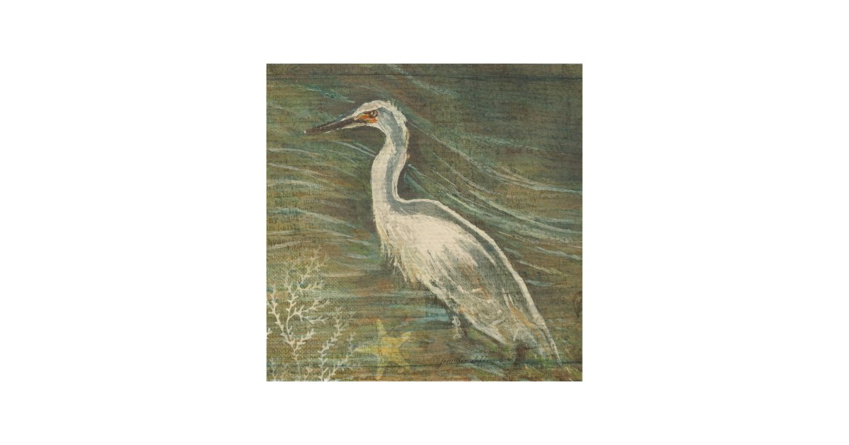 Wallpaper Beautiful Egret Shorebird Wood Wood Wall Decor Zazzle Com For Android Free